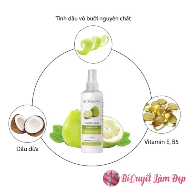 Serum Bưởi Milaganics Nuôi Dưỡng Kích Thích Mọc Tóc 250ml