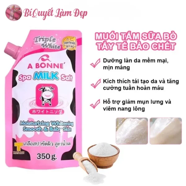 Muối Tắm Sữa Bò A Bonne Tẩy Da Chết Body 350g